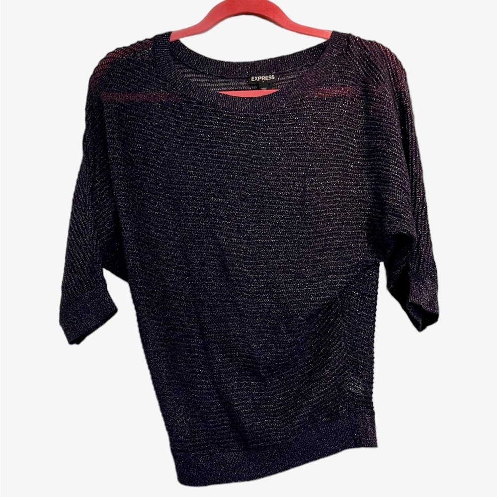 Express XS Glitter Top Short Sleeve